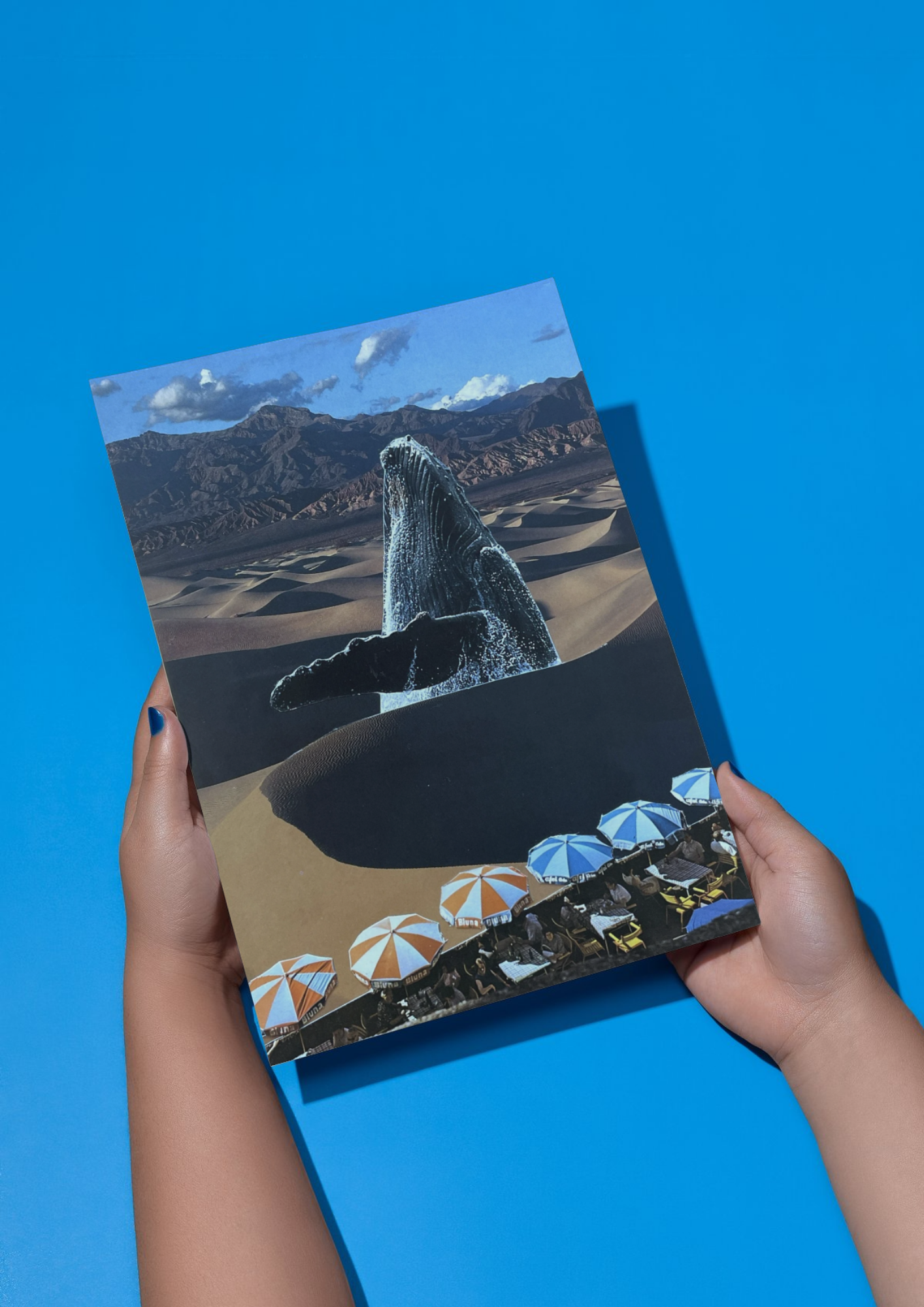 Collageprint 'Sand whale'