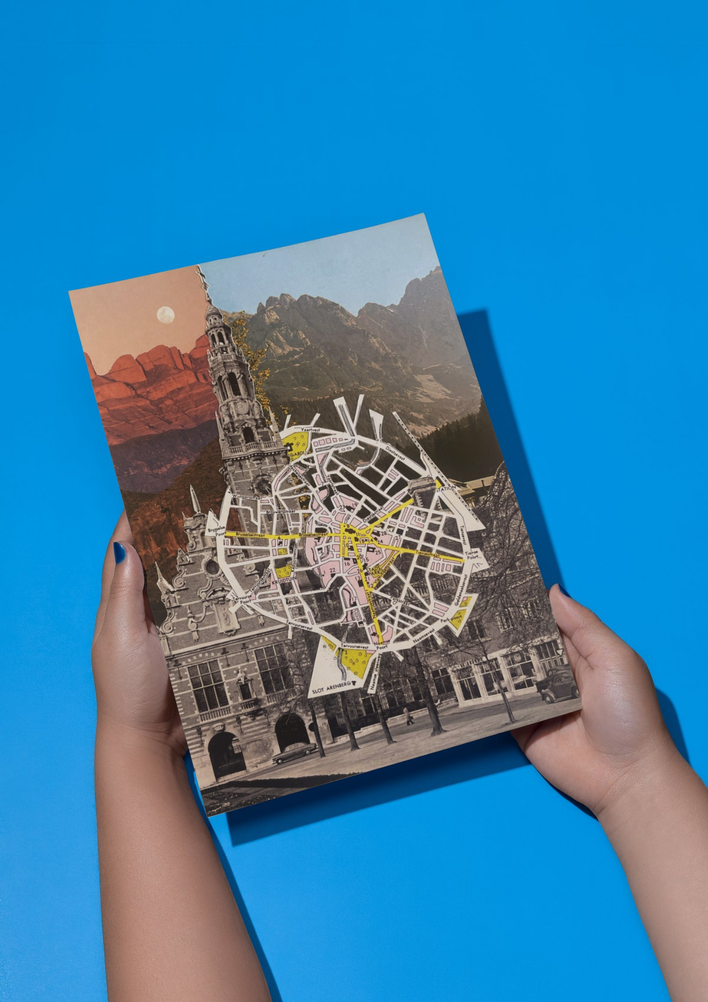 Collageprint 'Oldschool Leuven'