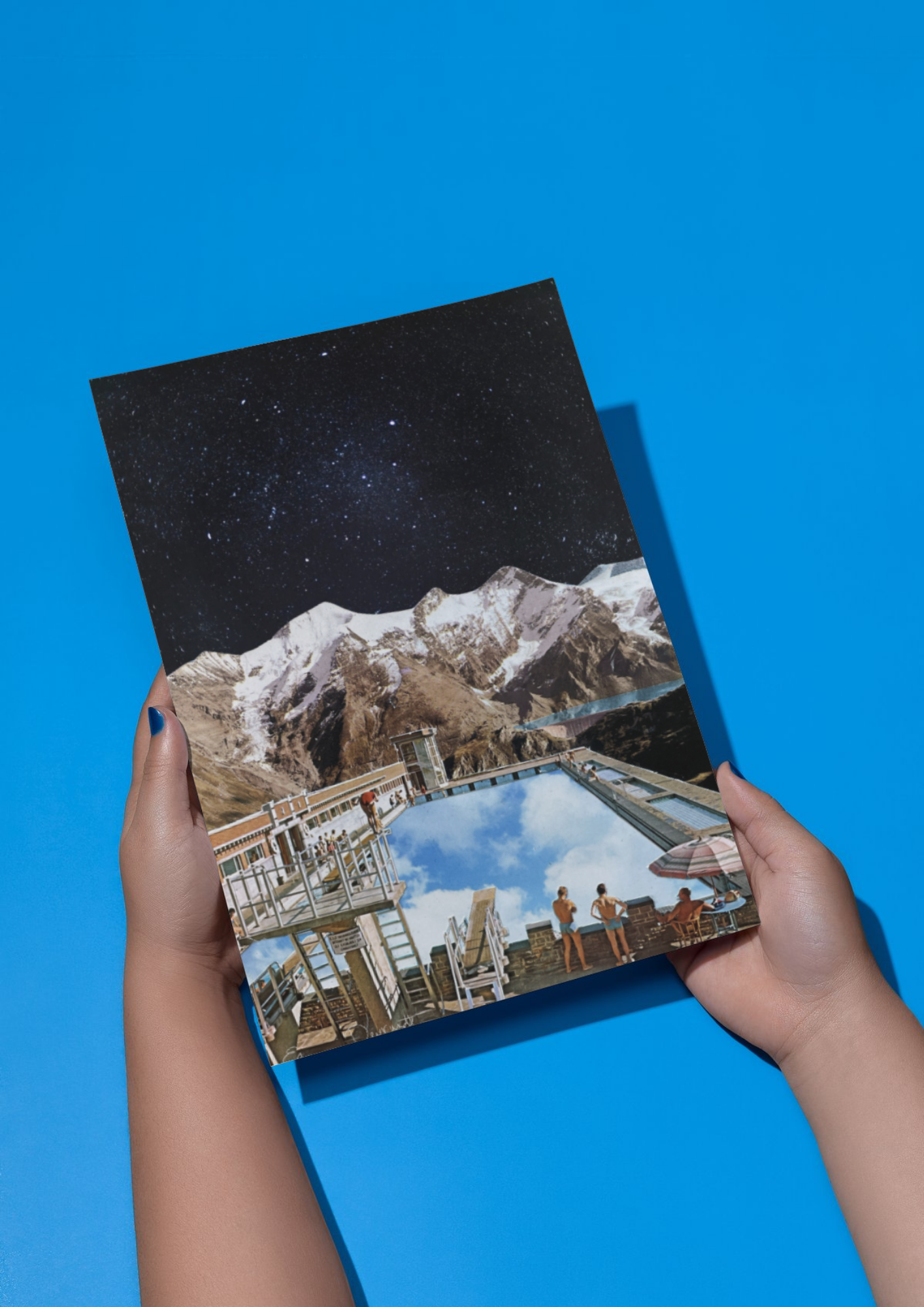 Collageprint 'Sky diving'