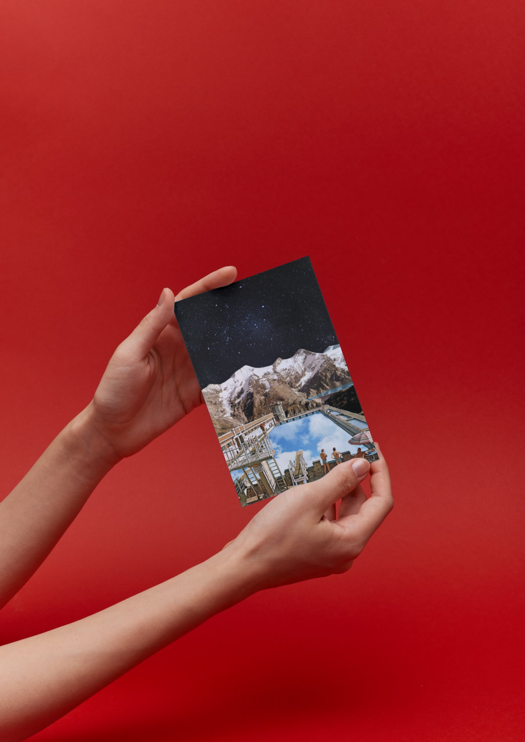 Collageprint 'Sky diving'