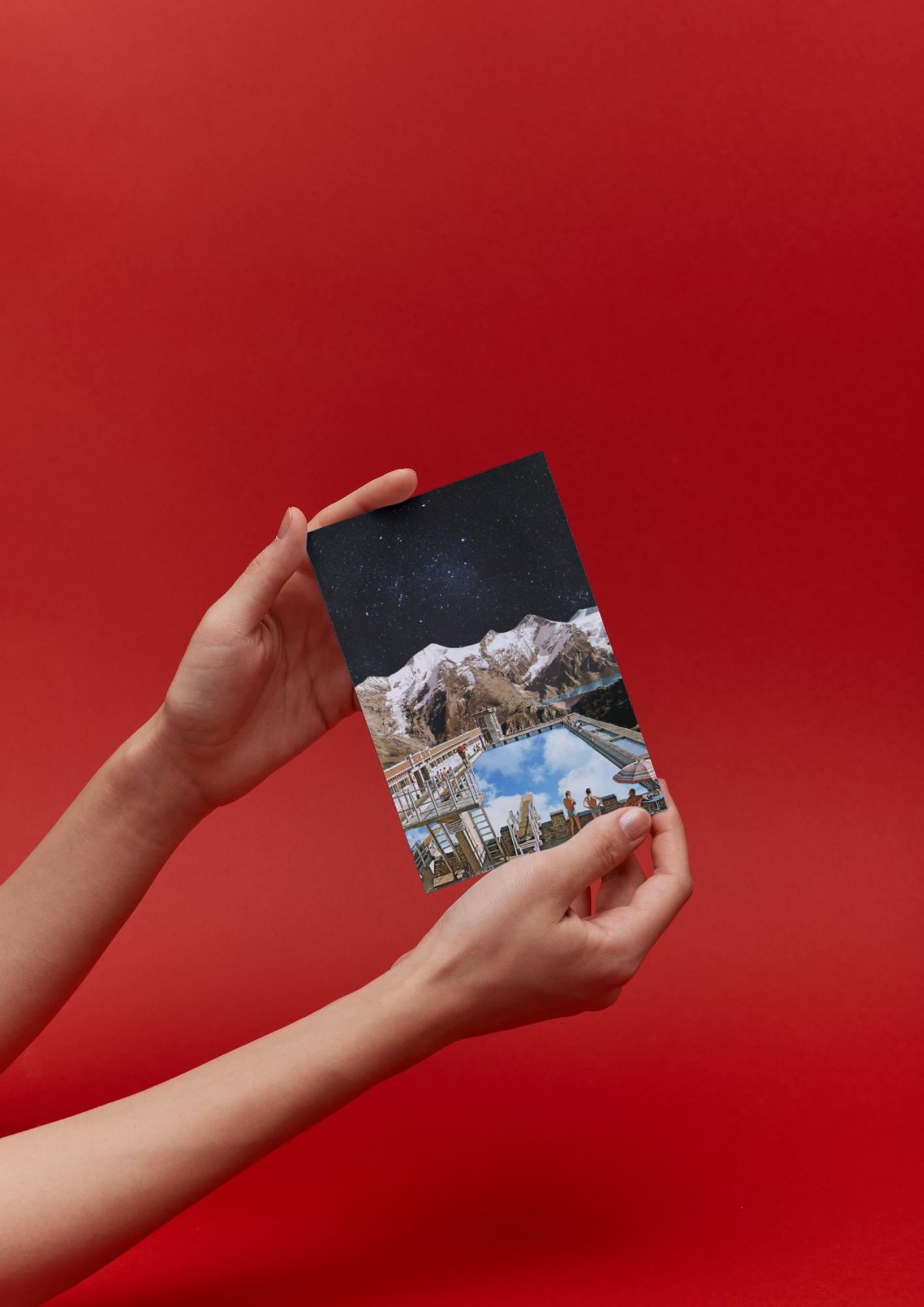 Collageprint 'Sky diving'