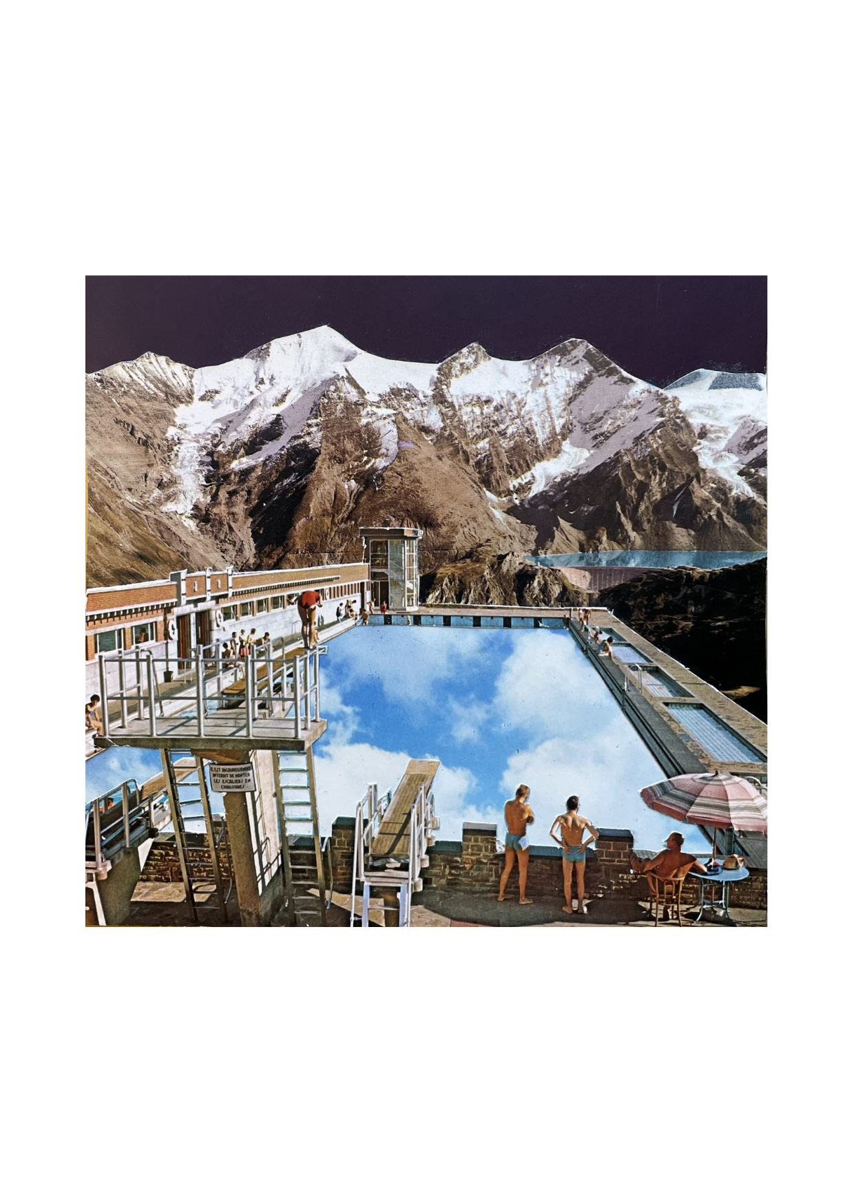 Collageprint 'Sky diving'