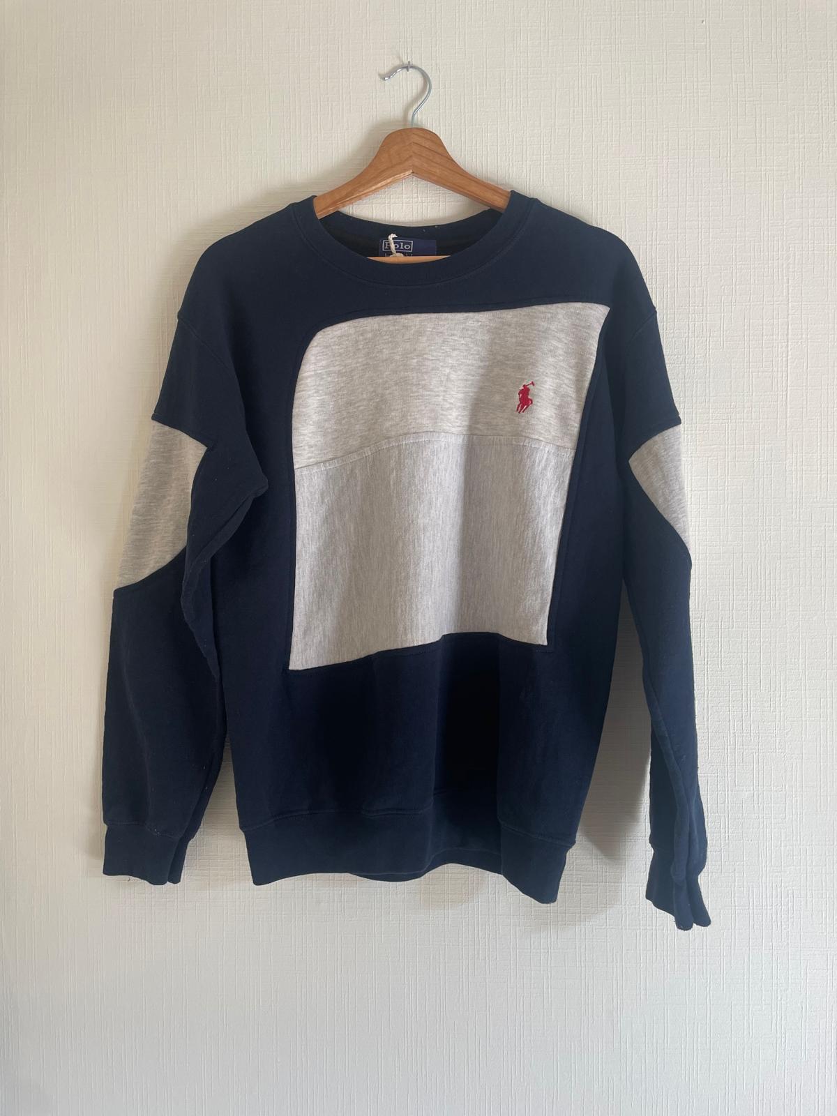 Brand remix - Polo sweater S (donkerblauw/grijs)