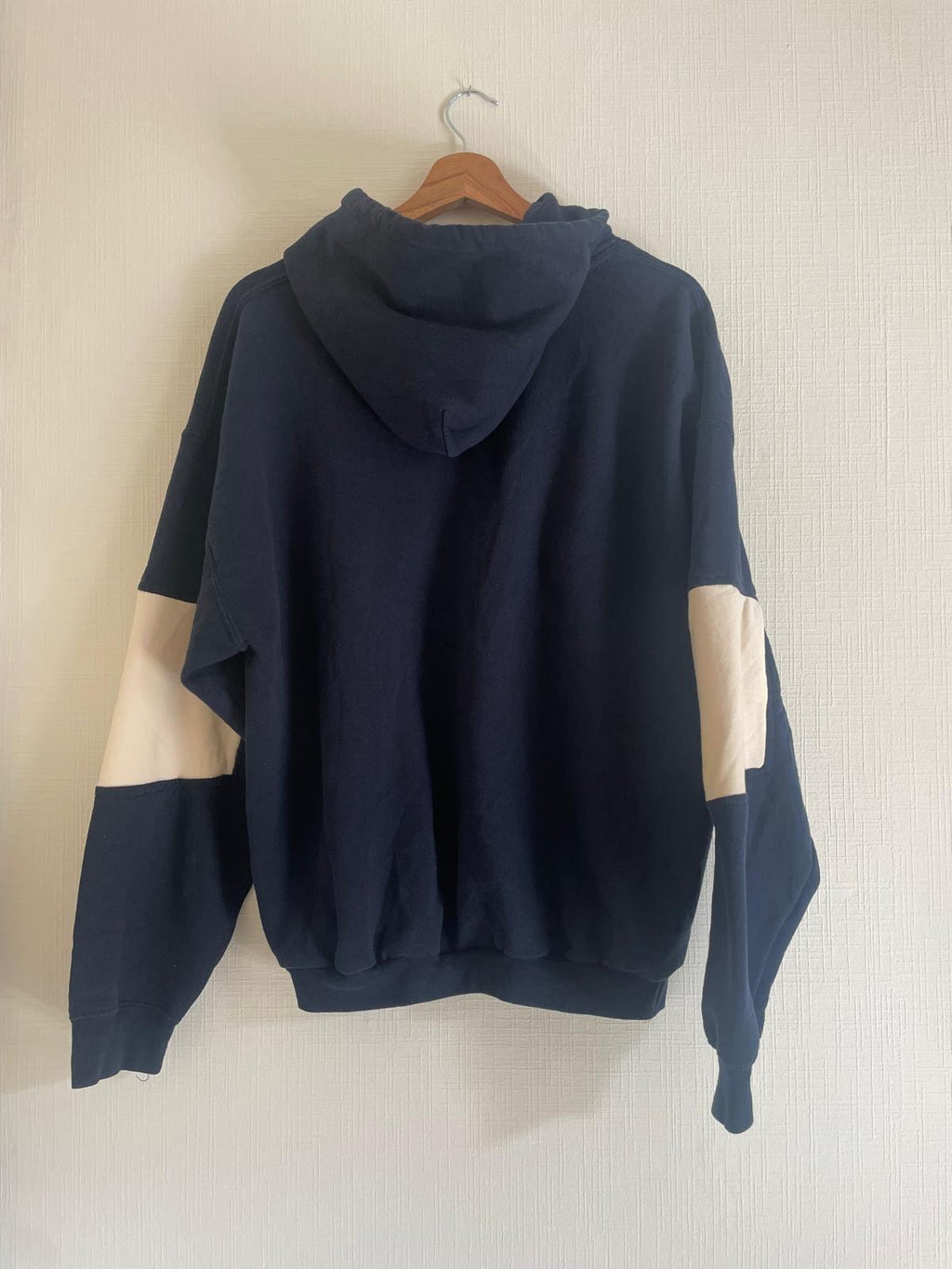 Brand remix - Polo hoodie M (donkerblauw/wit)