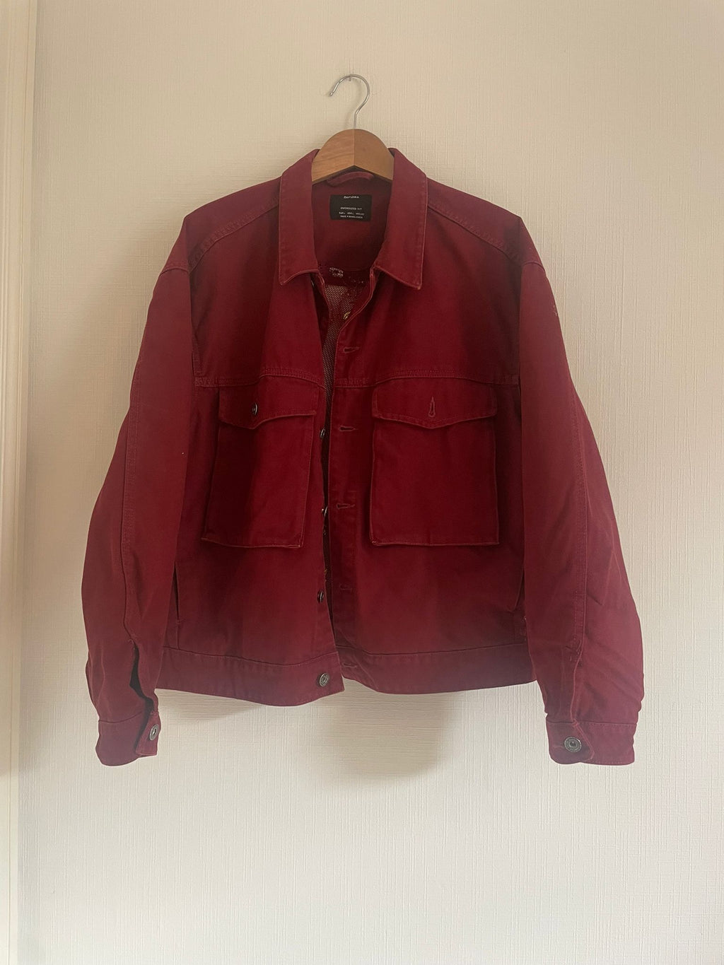 Denim jas / geborduurde rug XL
