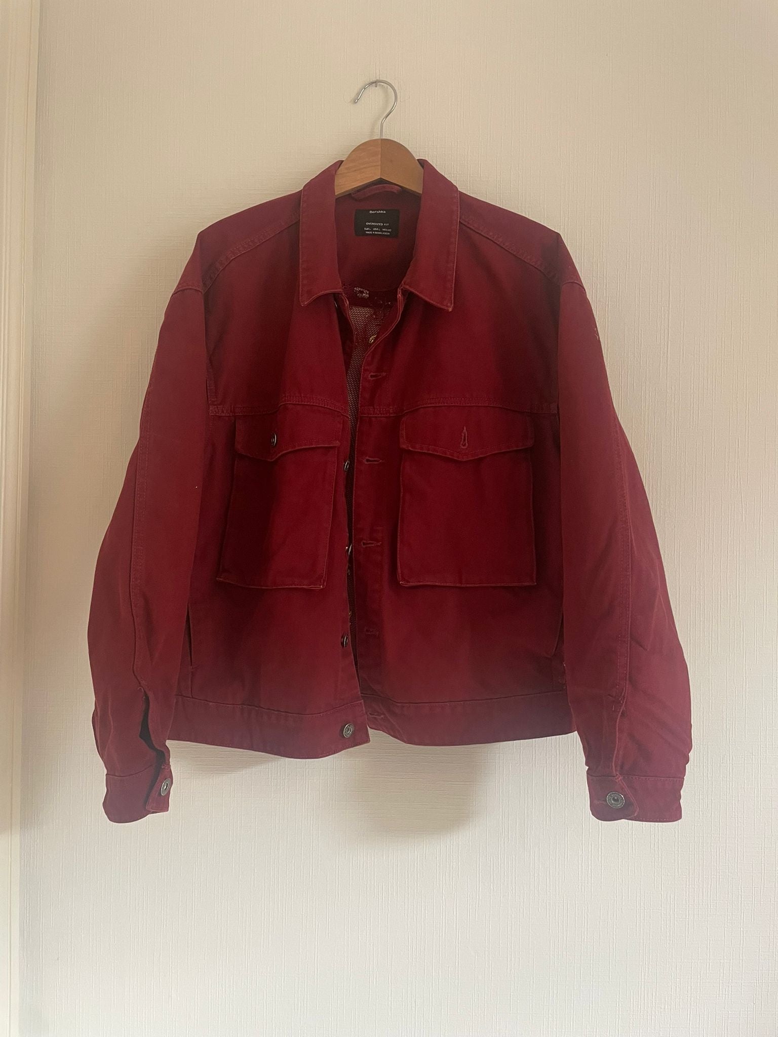 Denim jas / geborduurde rug XL