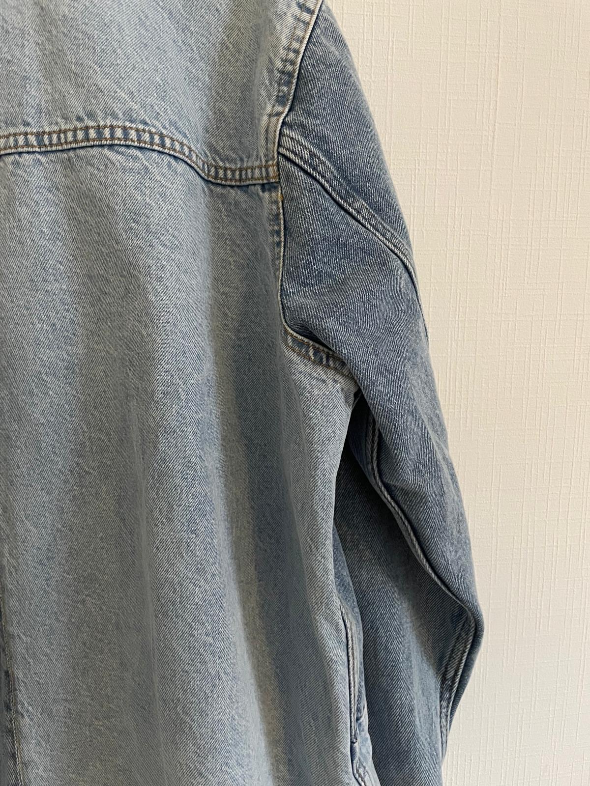 Denim jas / color block XL