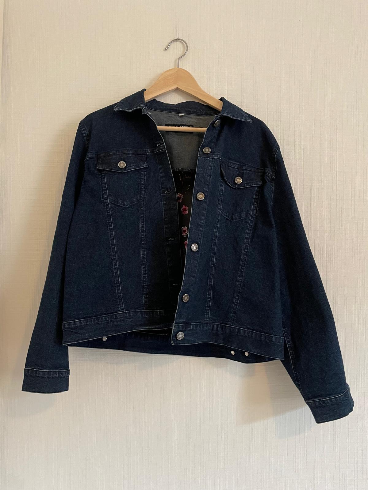Denim jas / geborduurde rug L