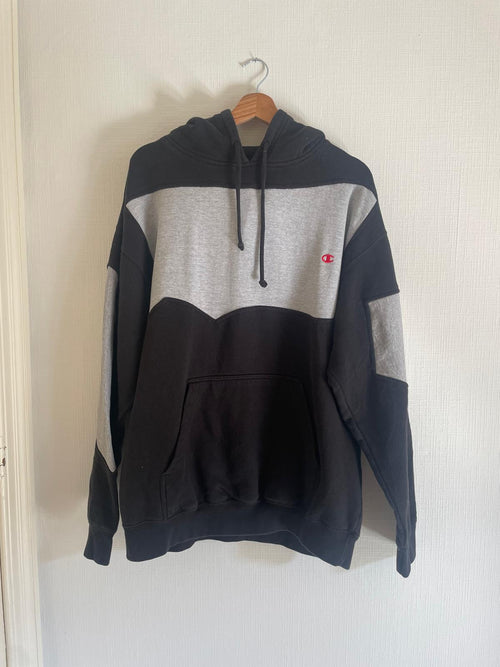 Brand remix - Champion hoodie XL (zwart/grijs)